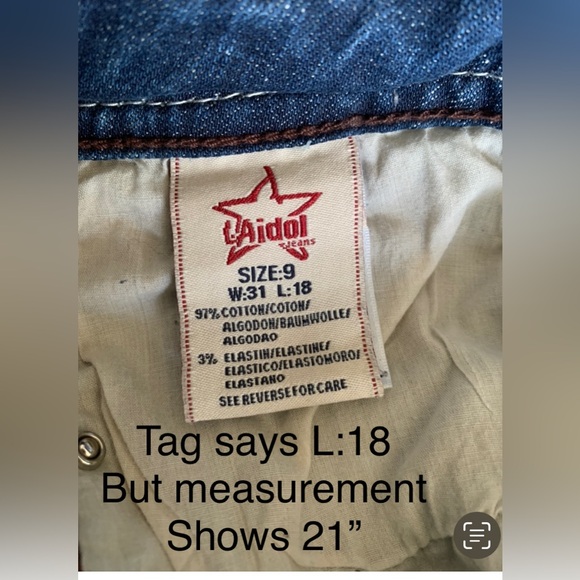 LA IDOL with LOTS of Rhinestones. Ladies capris Size 9 - Picture 7 of 12